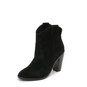Joie Monte Black Suede Western Ankle Boots Size US 6.5 / EU 36.5